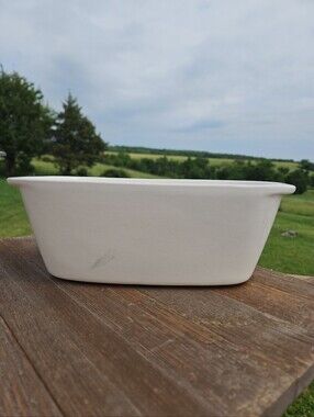 Vintage Littonware Oval Baking Dish - 10.75" Heavy Duty White Ceramic Cookware